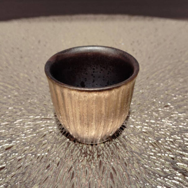 【MARUBUN】Black Yuzu Gold Engraving Cup (Small)